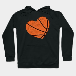 Basketball, Basketball Ball In The Shape Of A Heart Hoodie